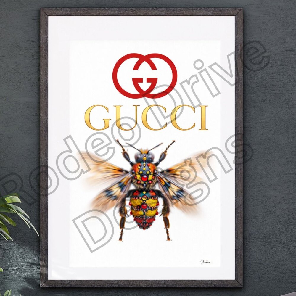 Lux Inspried GG Logo 24x36 Luxury Wall Art Print